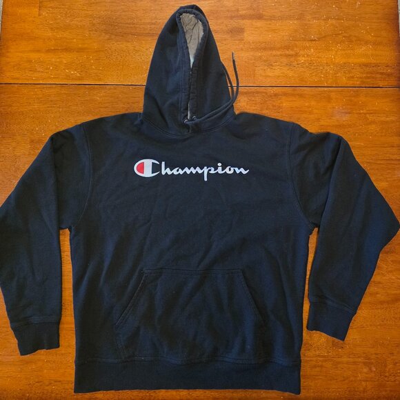 Champion Other - Champion Fleece Pullover Hoodie with Pockets Black Men's Large